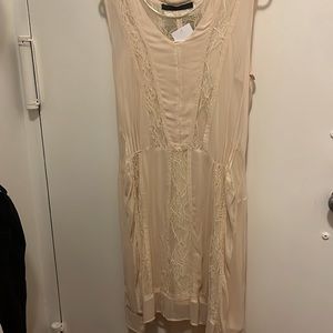 Cream color lace vintage zara basic collection xs